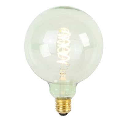 LUEDD E27 dimbare LED spiraal filament lamp G125 4W 180 lm Groen