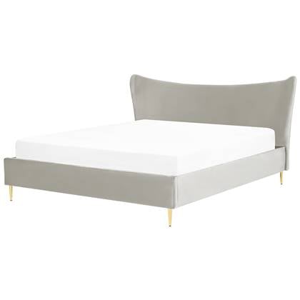 Beliani - CHALEIX - Tweepersoonsbed - Goud - 180 x 200 cm - Fluweel