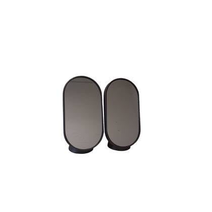 Furnilux - spiegel Vanity Four staand 30 x 16 x 13 - Set van 2 Bruin, Zwart