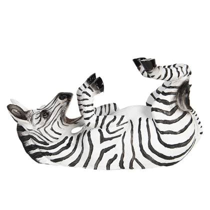 Flessenhouder zebra 32*12*18 cm Zwart Kunststof Zebra Clayre