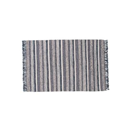 Hioshop Agra vloerkleed 240x170 cm wol blauw, grijs.