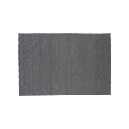 Hioshop Cloudy vloerkleed 300x200 cm wol grijs.