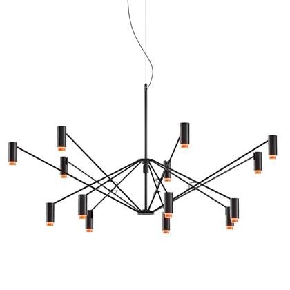 Marset The W hanglamp Ø200 LED zwart|terracotta