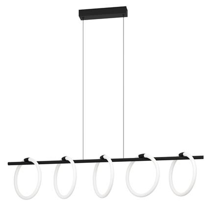 EGLO Caranacoa Hanglamp - LED - 117 cm - Zwart|Wit