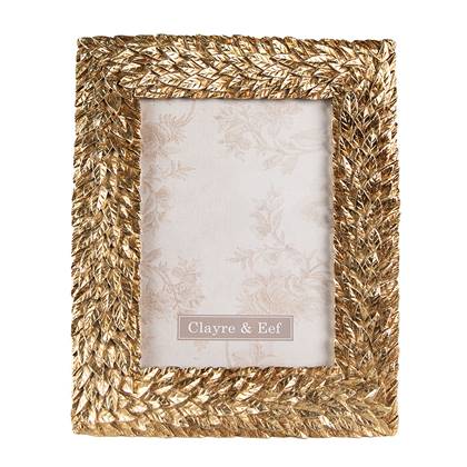 Clayre & Eef Fotolijst 13x18 cm Goudkleurig Polyresin
