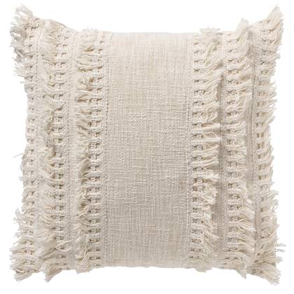 FARA - Sierkussen 45x45 cm Snow White - wit