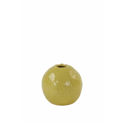 Light & Living Vaas Citroen S - Keramiek - Geel - 14 x 13 x 14 cm (BxHxD)