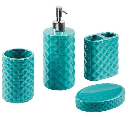 Beliani - GUATIRE - Badkamerset - Turquoise - Dolomiet Blauw