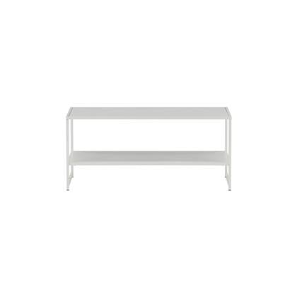 Hioshop Staal salontafel 101,6x43,2cm wit.