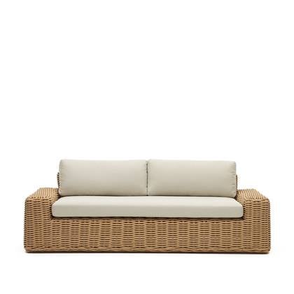 Kave Home - Outdoor sofa Portlligat 3 zitsbank in synthetisch rotan