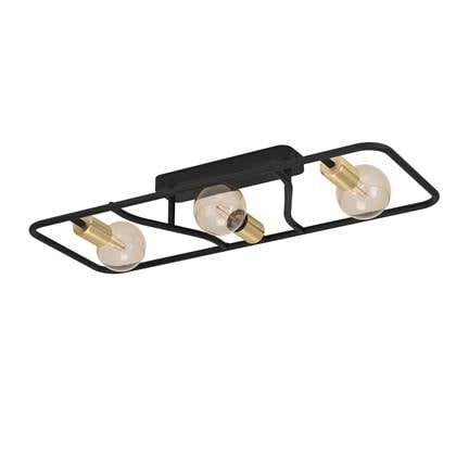 EGLO Messinaro Plafondlamp - E27 - 72 cm Zwart, Goud