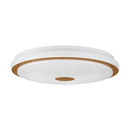 EGLO Lanciano 1 Plafondlamp - LED - Ø 38 cm - Wit - Dimbaar Wit, Bruin
