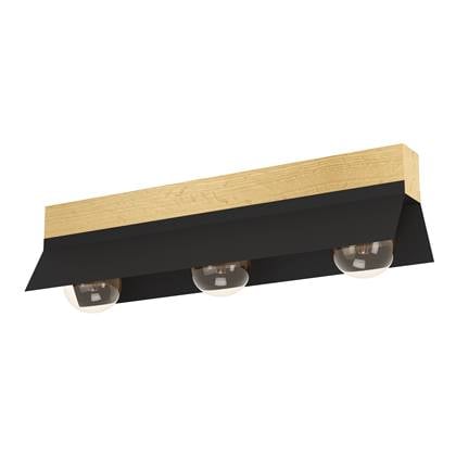 EGLO Tarrafo Plafondlamp - E27 - 64 cm - Zwart|Bruin Zwart, Bruin