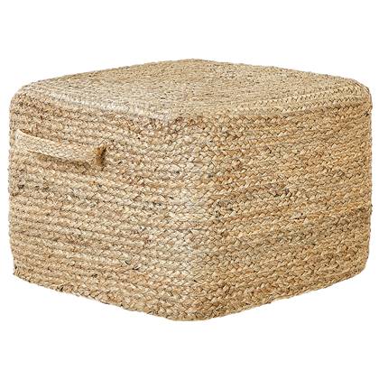 Beliani - DHADAR - Poef - Natuurlijk - 45 cm - Jute Beige