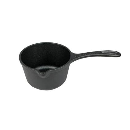 Valhal Outdoor - Gietijzeren sauspan 1L met steel Zwart