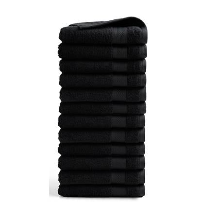 DoubleDry Handdoek Hotel Collectie - 12 stuks - 50x100 - zwart