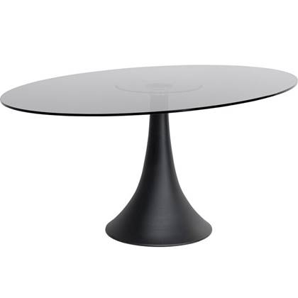 Kare Design Grande Possibilita Ovale Tafel Smoke Glas 180 Cm Zwart