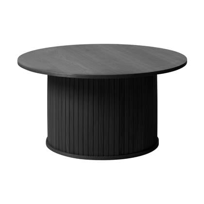 Olivine Lenn houten salontafel zwart eiken - Ø90 cm