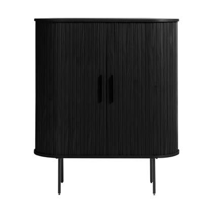 Olivine Lenn houten opbergkast zwart 118 x 100 cm
