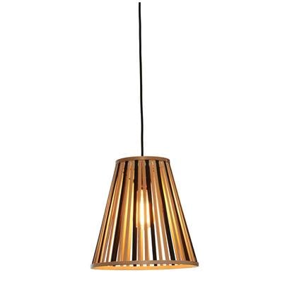 GOOD&MOJO Hanglamp Merapi - Bamboe|Zwart - Ø30cm Bruin