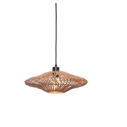 GOOD&MOJO Hanglamp Zanzibar - Rotan - Ø40x12cm Bruin