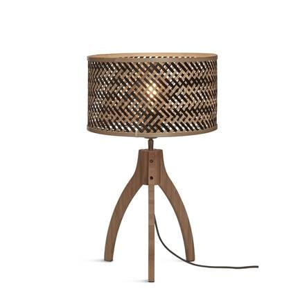 GOOD&MOJO Tafellamp Java - Bamboe|Zwart - Ø18cm afbeelding