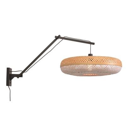 GOOD&MOJO Wandlamp Palawan - Bamboe Zwart|Wit - 105x60x55cm