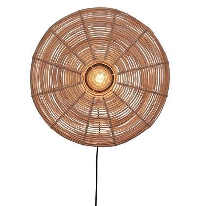 GOOD&MOJO Wandlamp Tanami - Rotan - Ø55cm Bruin