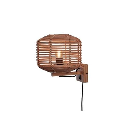 GOOD&MOJO Wandlamp Tanami - Rotan - Ø25cm Bruin