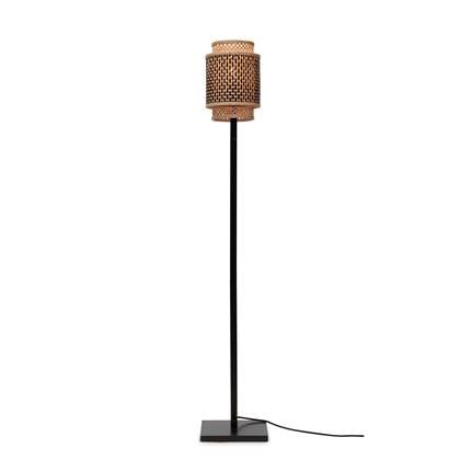 GOOD&MOJO Vloerlamp Bhutan - Zwart|Bamboe - 20x20x135cm