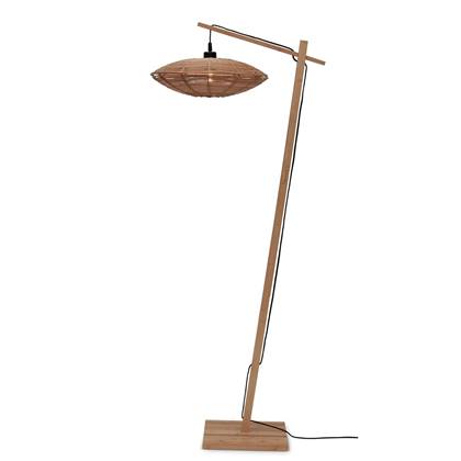 GOOD&MOJO Vloerlamp Tanami - Bamboe|Rotan - 63x40x150cm Bruin