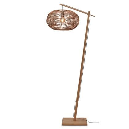 GOOD&MOJO Vloerlamp Madeira - Bamboe|Rotan - 74x48x176cm Bruin