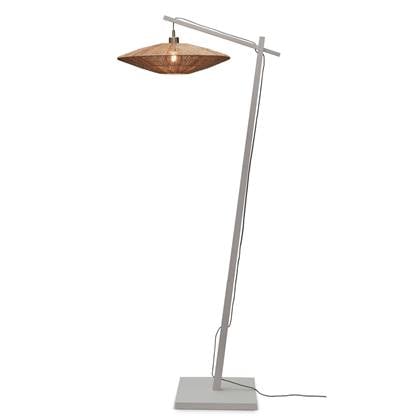 GOOD&MOJO Vloerlamp Iguazu - Bamboe Wit|Jute - 78x55x176cm Bruin