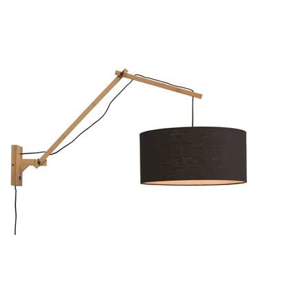 GOOD&MOJO Wandlamp Andes - Bamboe|Zwart - 95x47x55cm