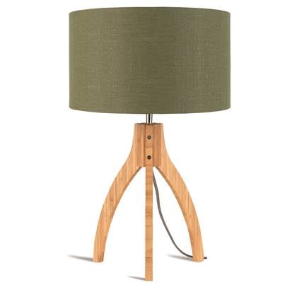 GOOD&MOJO Tafellamp Annapurna - Groen|Bamboe - Ø36cm afbeelding