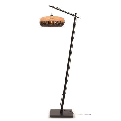 GOOD&MOJO Vloerlamp Palawan - Zwart|Naturel - 68x40x176cm