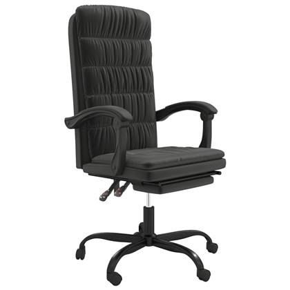 vidaXL Kantoorstoel verstelbaar fluweel zwart