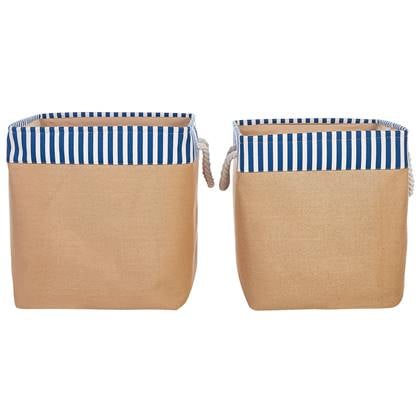 Beliani - TUGUL - Manden set van 2 - Beige - Polyester