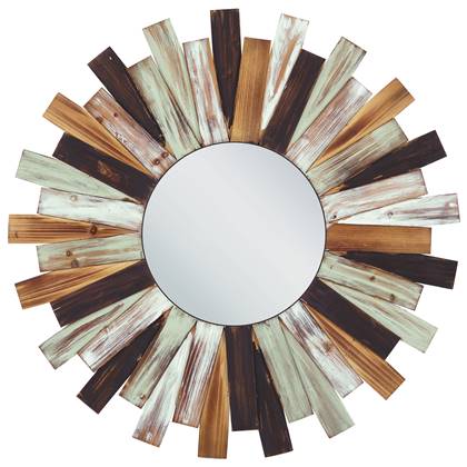Beliani Tampico Decoratieve Spiegel-multicolor-dennenhout