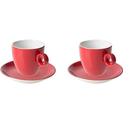 Maastricht Porselein Koffieset Bart Colour 17cl Rood 2 stuk(s)