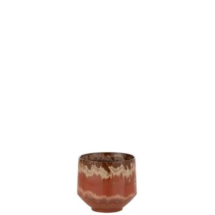 J-Line bloempot Aline - keramiek - - extra small - Ø 16 cm Rood
