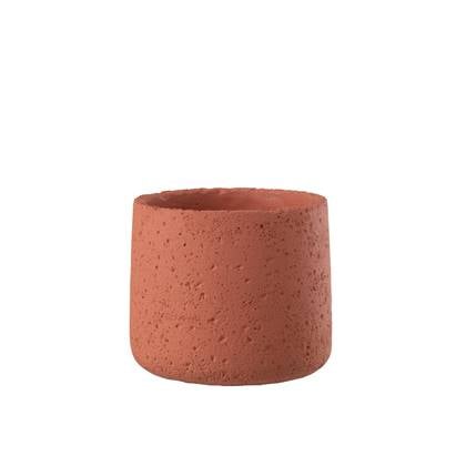 J-Line Bloempot Potine Cement Terracotta Medium - Ø 14 cm