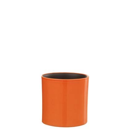 J-Line bloempot Flek - keramiek - - small - Ø 16.5 cm Oranje