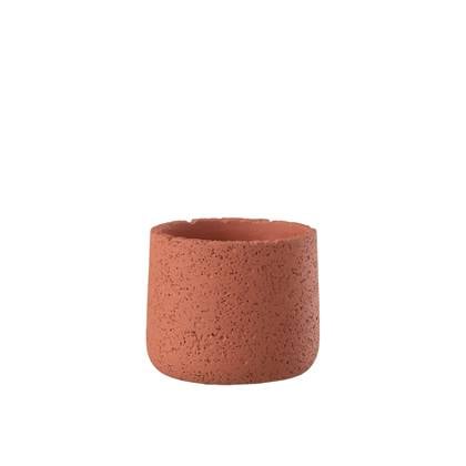 J-Line Bloempot Potine Cement Terracotta Small - Ø 12 cm