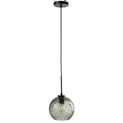 J-Line Spikkel Bol hanglamp - glas - grijs - small
