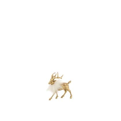 J-Line Rendier Poly Goud|Wit Small
