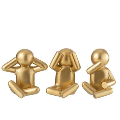 J-Line P'tit Maurice Poly Goud Assortiment Van 3