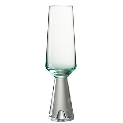 J-Line glas champagne Walker - glas - transparant|azuur - 4 stuks