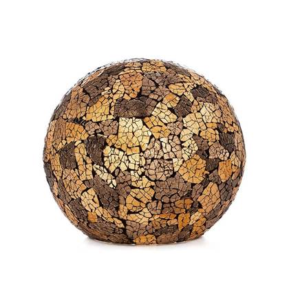 VillaFlor Tafellamp Bol Glass Black & Gold Ø 30cm E14 Fitting