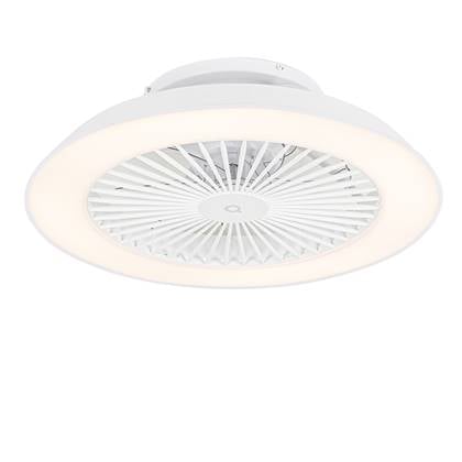 QAZQA Smart plafondventilator wit incl. LED met afstandsbediening -